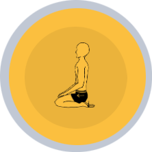 Cvik 4 – sed klečmo na patách, ruce volně položené na stehnech